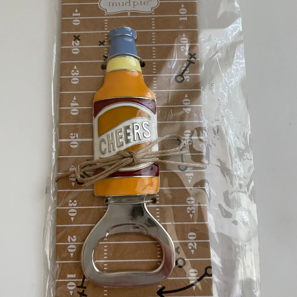 Anthropologie Mud Pie Game Day Bottle Opener CHEERS nwt